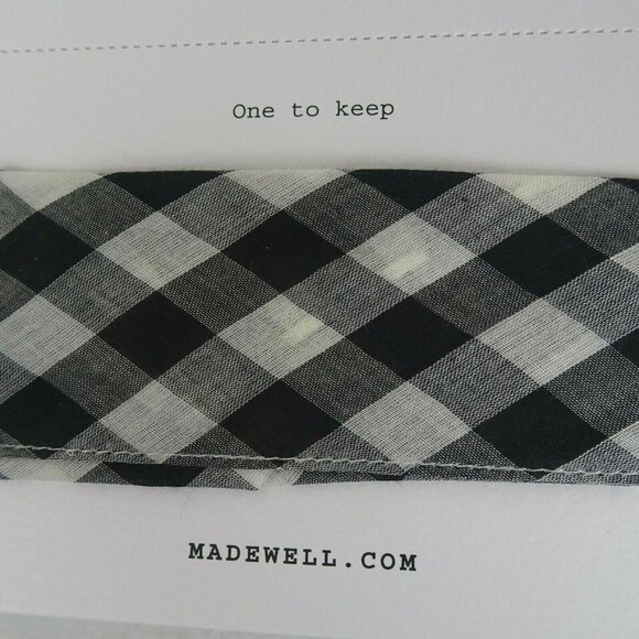New Madewell Triangle Bandanas 2-Pack Gingham Plaid Scarves Bohemian - Picture 5 of 9
